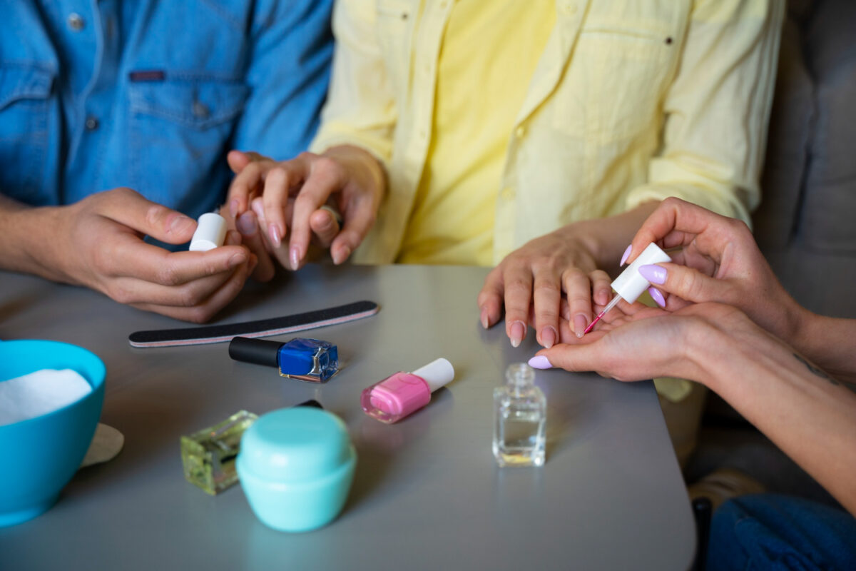 Five natural at-home remedies for treating yellow nails, including lemon juice, baking soda, tea tree oil, hydrogen peroxide, and vitamin E oil