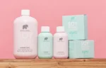 Soy-based non-acetone nail polish remover in teal 4 oz bottle – enriched with vitamins A, C, and E
